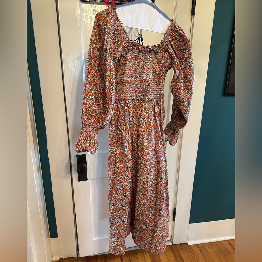 Chic Floral Long Sleeve Maxi Dress